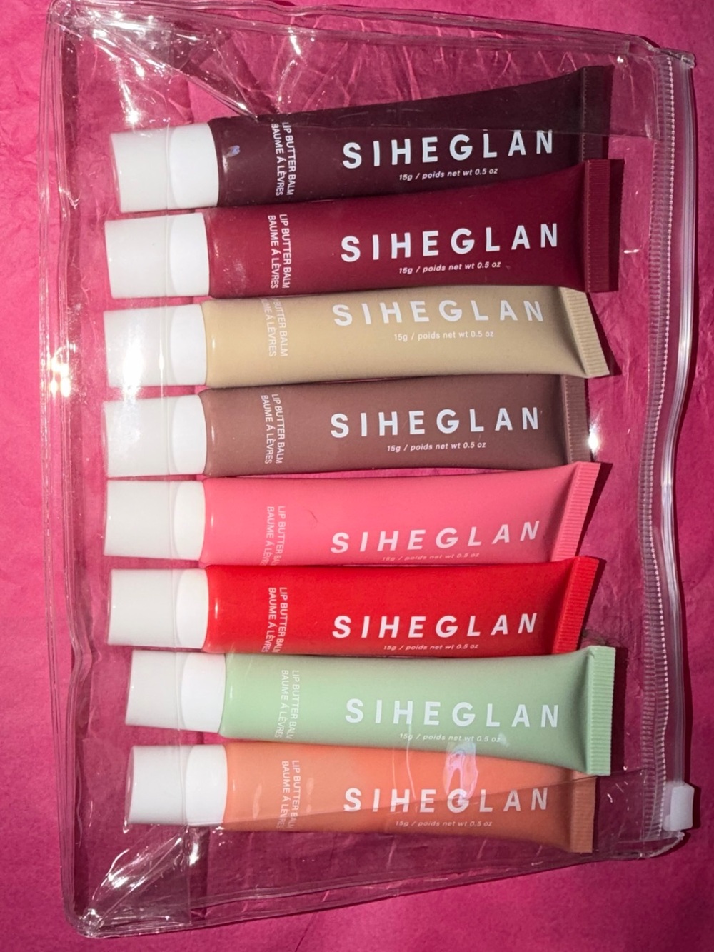 Women Makeup Lip Cream Set - Multi Color eight piece set